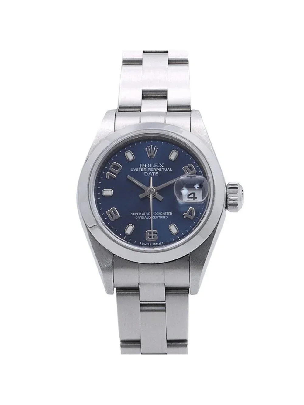 Rolex Oyster Perpetual Date P Number Watch Blue Dial Tobi Arabia